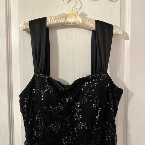 Jaques Vert Sequin Black Dress (Size 16) - Picture 3 of 16